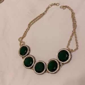 Banana republic emerald green statement necklace